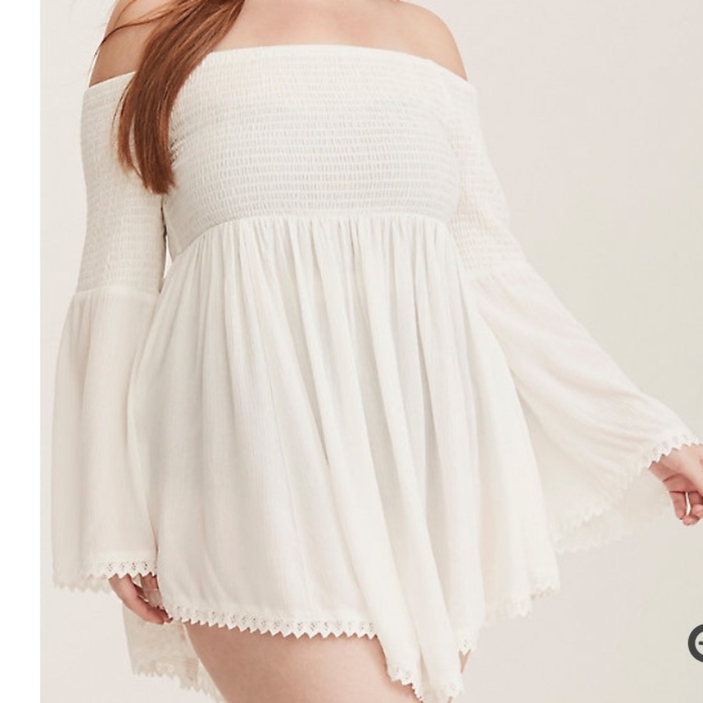 Torrid size 3 white swim coverup